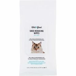 Best deal ❤️ Well & Good Shed Reducing Cat Wipes, 24 Pk. 🎁