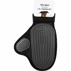 Hot Sale 🔔 Well & Good 3 In 1 🐶 Dog Grooming Mitt, Black 🛒