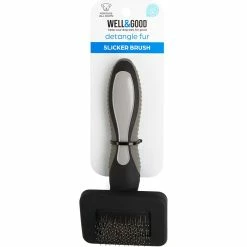 Cheap 🎁 Well & Good Black Mini Cushion Slicker 🦮 Dog Brush ⌛