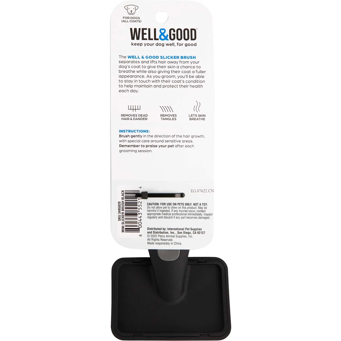 Cheap ๐ Well & Good Black Mini Cushion Slicker ๐ฆฎ Dog Brush โ - Image 2