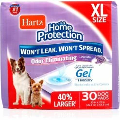Flash Sale 🧨 Hartz Home Protection Lavender Scent Odor Eliminating 21 In. X 21 In. 🐶 Dog Pads 🥰